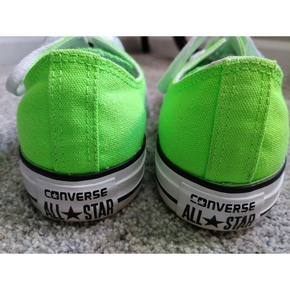 Converse Chuck Taylor All Star Classic Low Top Sneaker 6M 8W Neon Lime Green EUC - Picture 8 of 10